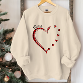 Lofaris Red Plaid Heart Gift For Mimi Custom Name Sweatshirt